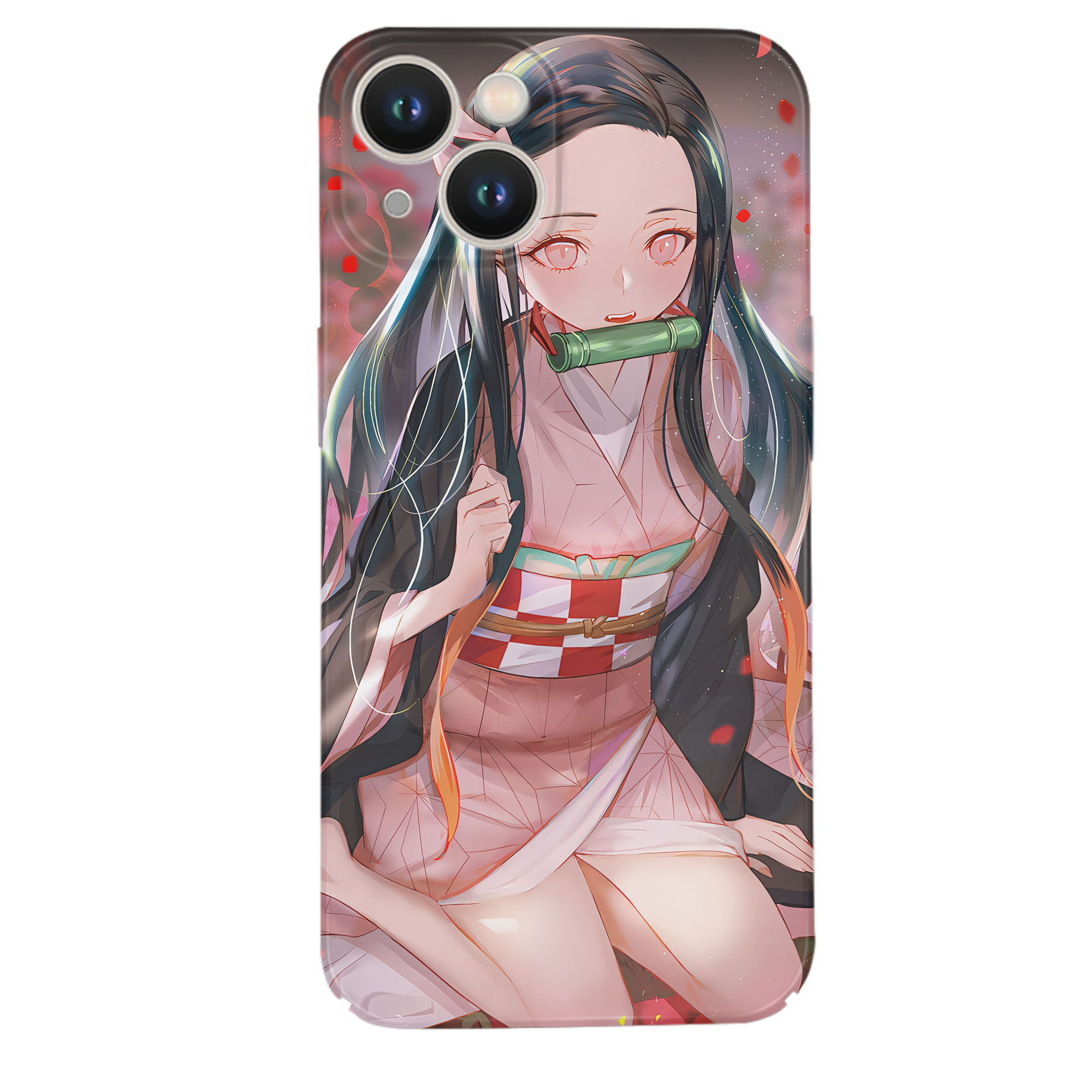 （画像用） 鬼滅の刃（きめつのやいば）竈門 禰󠄀豆子／かまど ねずこ Kamado Nezuko 【iPhone 14シリーズ対応】ハードケース